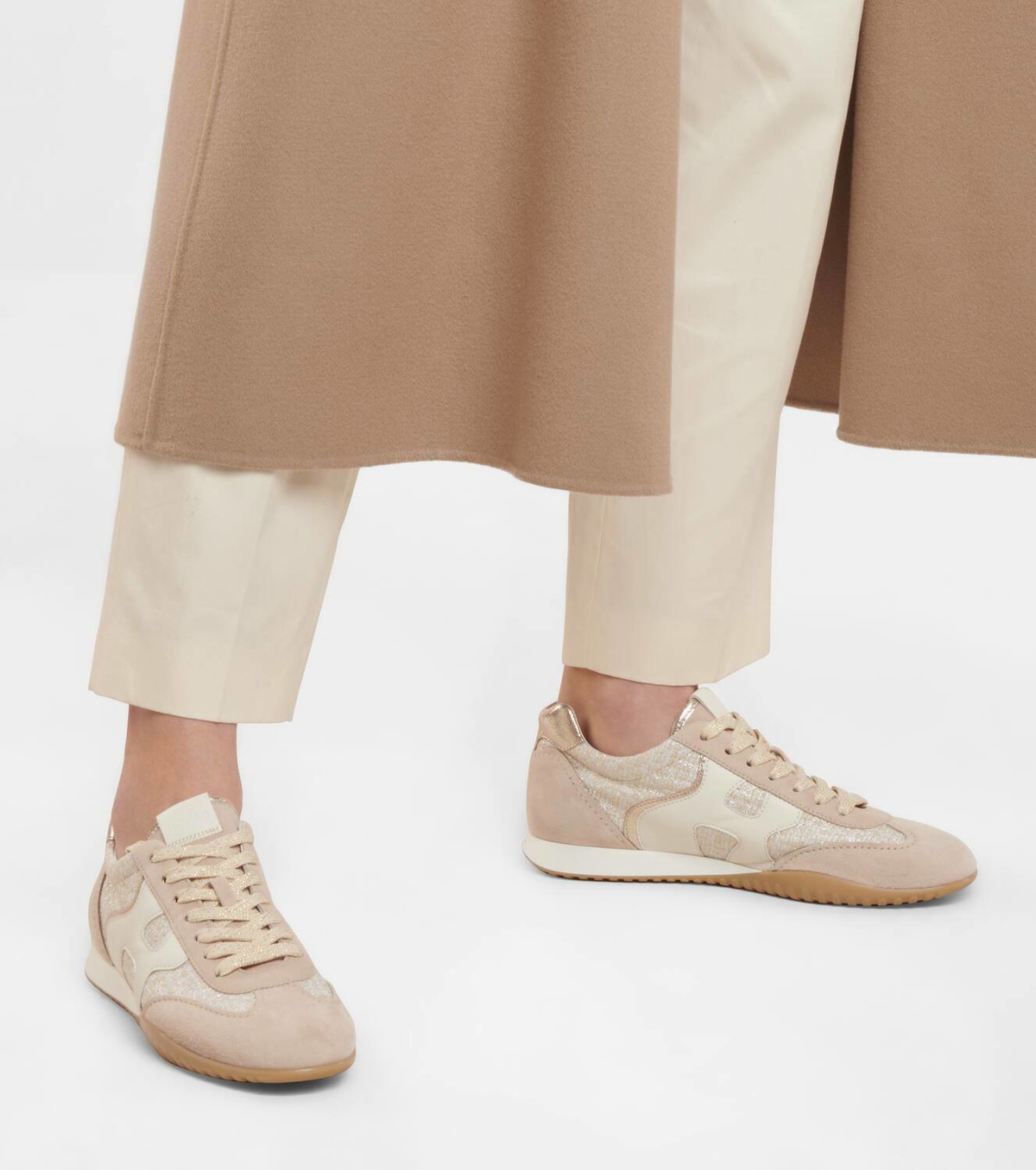 Hogan Olympia-Z suede and tweed sneakers Hogan