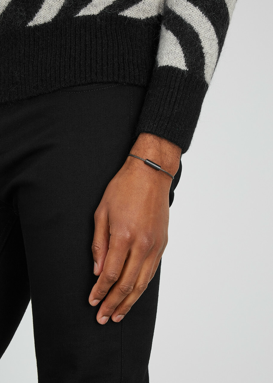 LE Gramme 5g Brushed Black Ceramic Cable Bracelet