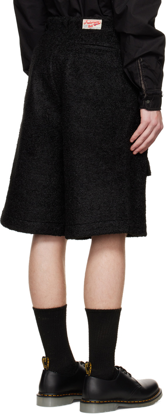 Andersson Bell Black Winter Cargo Shorts