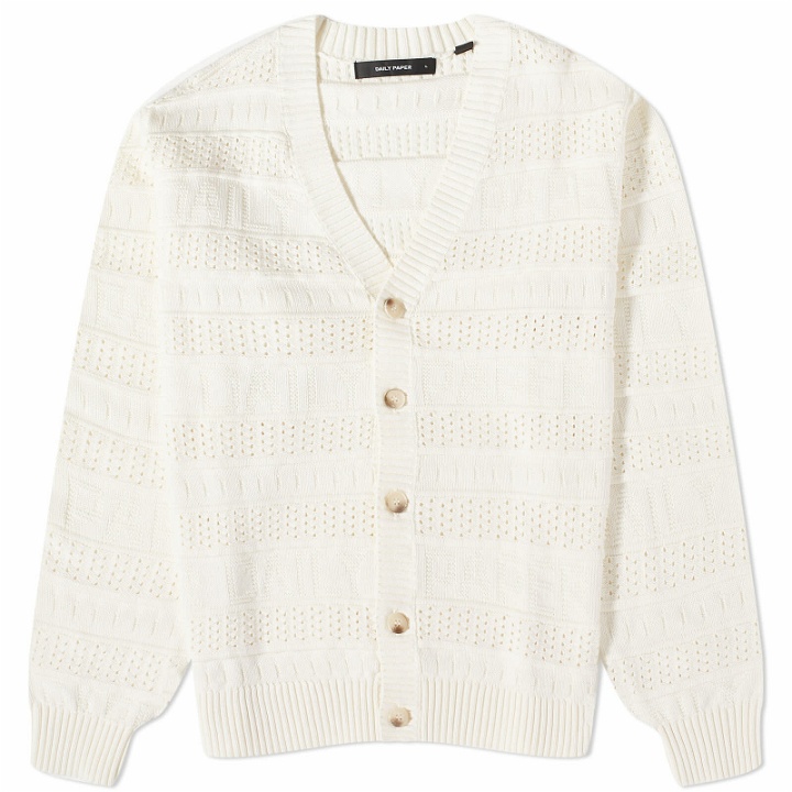 Photo: Daily Paper Men's Rajih Knitted Cardigan in Off-White