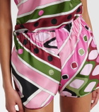 Pucci Printed silk shorts