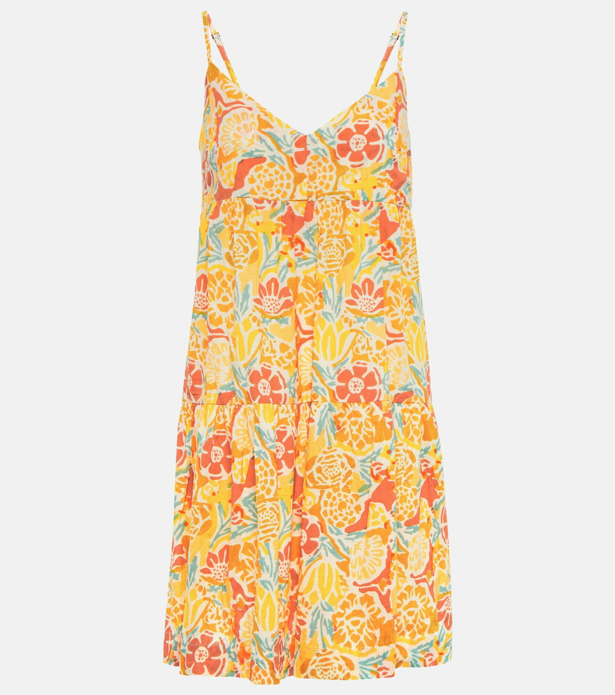 Velvet - Floral cotton minidress