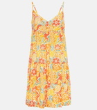 Velvet - Floral cotton minidress
