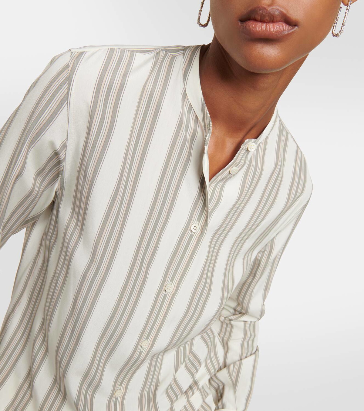 ロロピアーナ　シルクシャツ　ストライプ Loro Piana Striped silk shirt Loro Piana