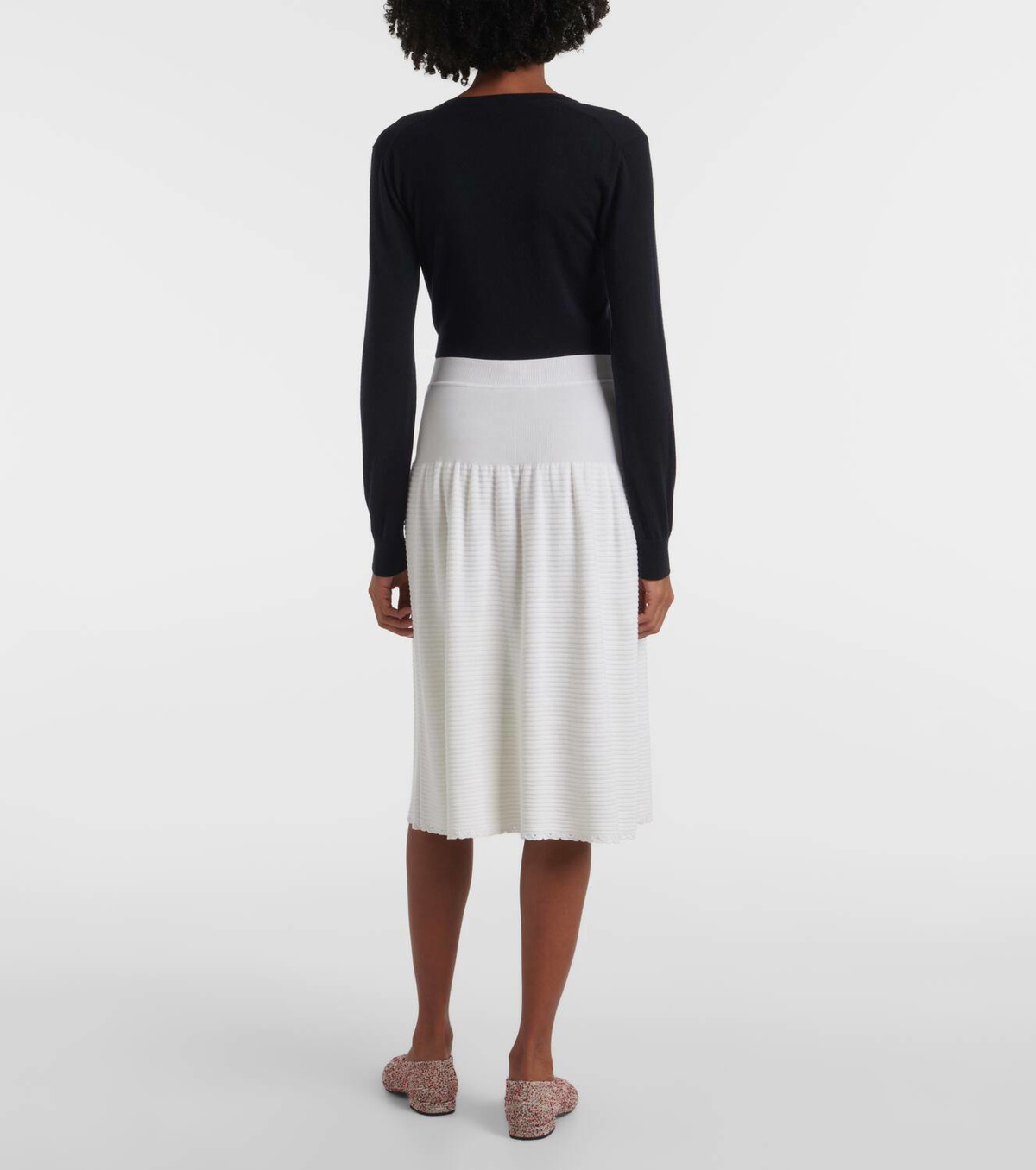 Loro Piana Dora Baltea silk and cotton midi skirt