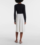 Loro Piana Dora Baltea silk and cotton midi skirt