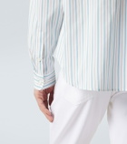 Umit Benan Franco pinstripe silk and cotton shirt