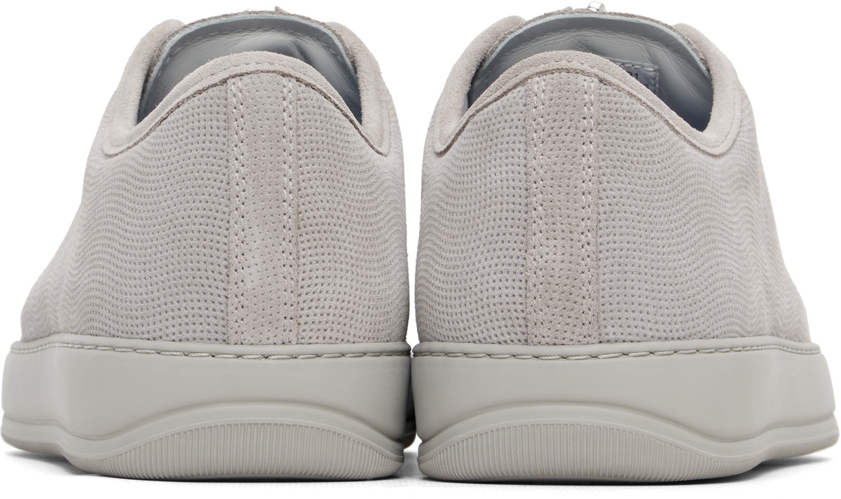 Lanvin Gray DBB1 Suede Zip Sneakers