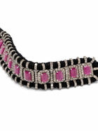 JIA JIA Sterling Silver Ruby And Diamond Bracelet