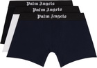 Palm Angels Three-Pack Multicolor Jacquard Logo Boxer Briefs