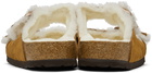 Birkenstock Tan Regular Shearling Arizona Sandals