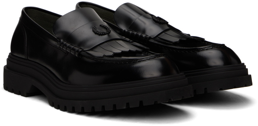 Fred Perry Black Tassle Loafers