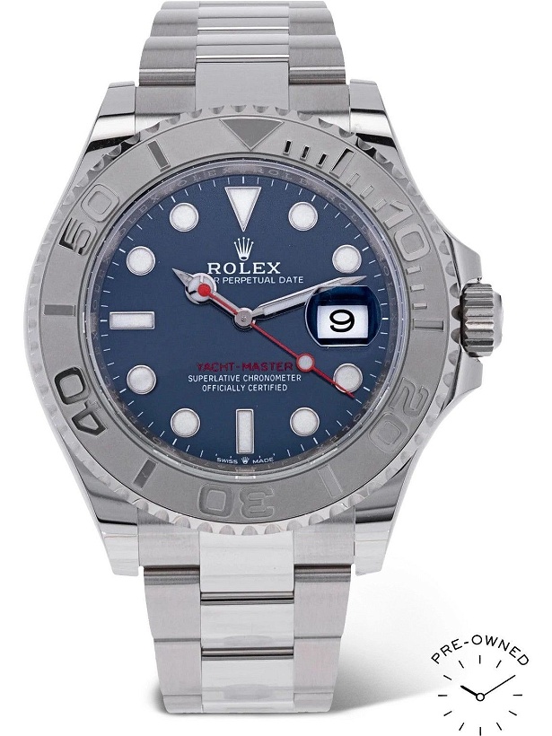 Photo: ROLEX - Pre-Owned 2021 Yacht-Master Automatic 40mm Platinum and Oystersteel Watch, Ref. No. 126622
