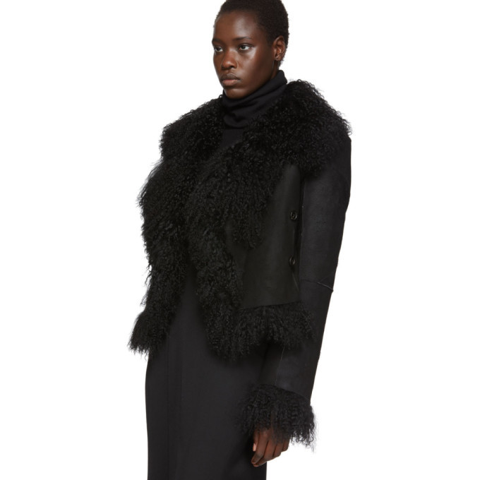 Ann Demeulemeester Reversible Black Shearling Lisa Jacket Ann