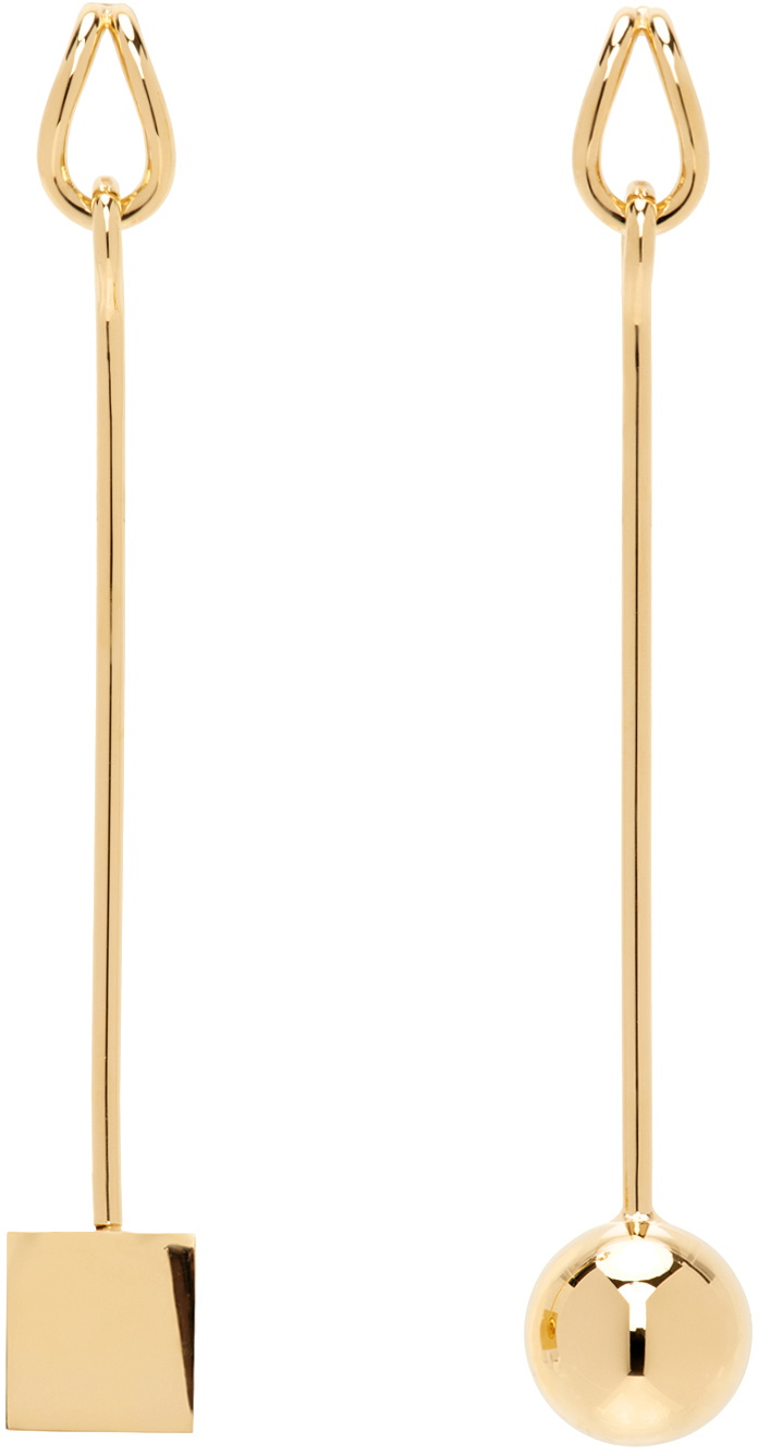 JACQUEMUS Gold La Casa 'Les boucles Nodo' Earrings Jacquemus