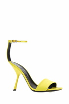 Sergio Rossi Yellow Satin Sandals