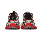 Balenciaga Grey and Red Track.2 Open Sneakers