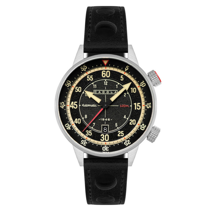 Photo: Cadola Rally Timer Automatic Black Dial Mens Watch CD-1059-01