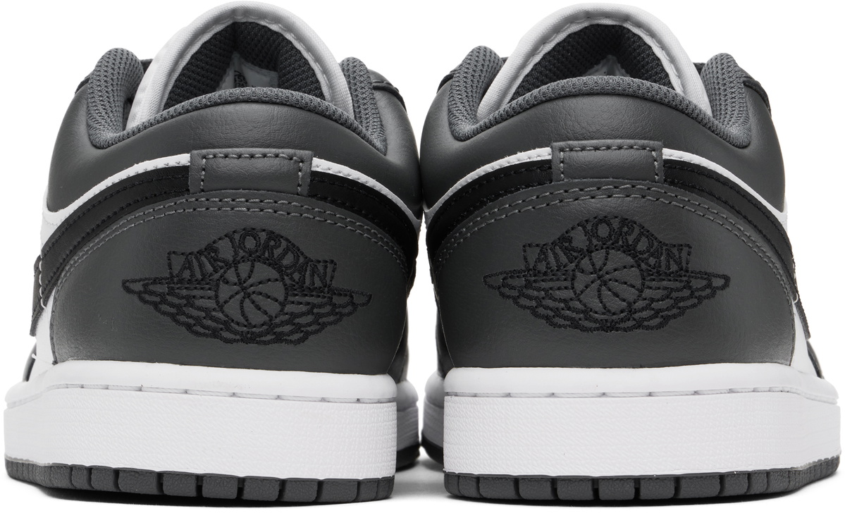 Nike Jordan Gray & White Air Jordan 1 Low Sneakers