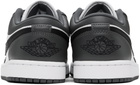 Nike Jordan Gray & White Air Jordan 1 Low Sneakers
