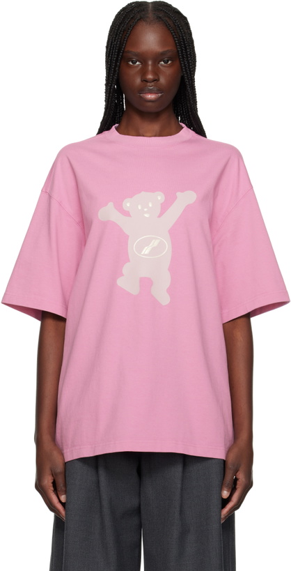 Photo: We11done Pink Teddy Logo T-shirt