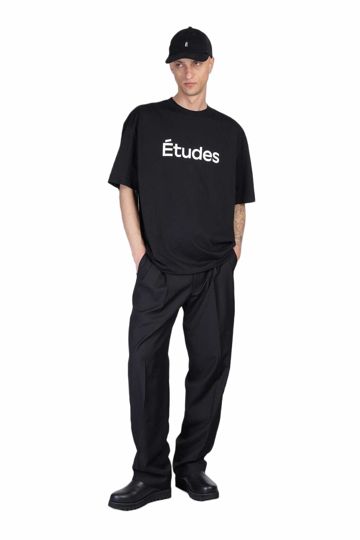 Études T-shirt In Black Cotton