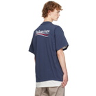 Balenciaga Navy Political Campaign Double T-shirt