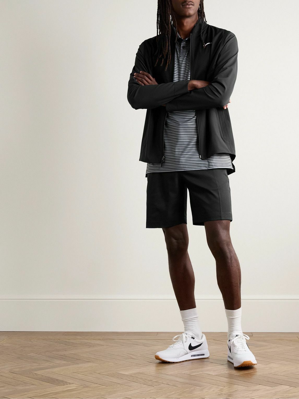 Nike Golf - Tour Slim-Fit Straight-Leg Herringbone Twill Golf Chino Shorts - Black