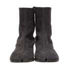 Maison Margiela Grey Suede Mid Heel Tabi Boots