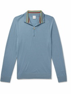 Paul Smith - Slim-Fit Merino Wool Half-Zip Sweater - Blue
