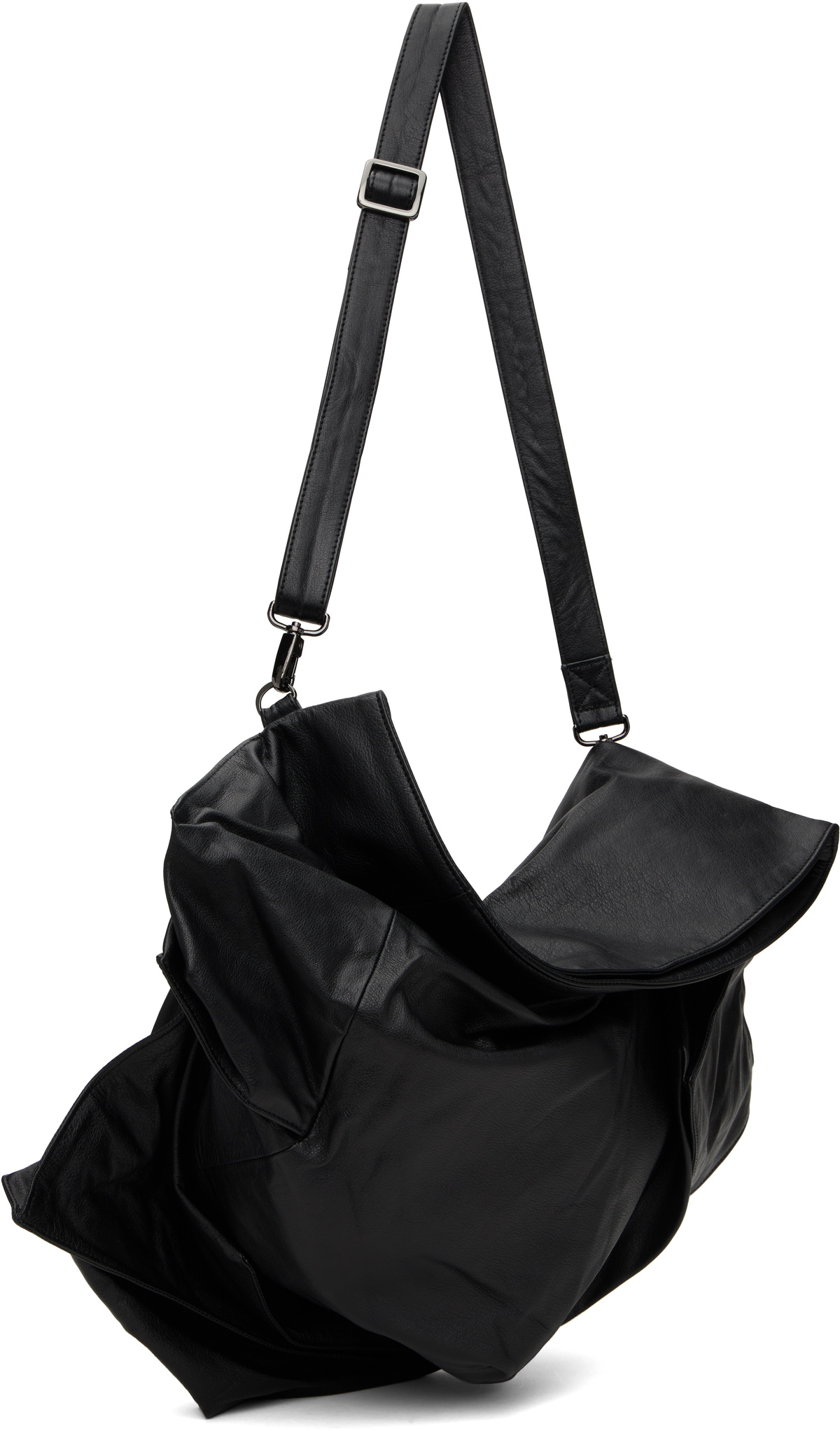 YOHJI YAMAMOTO Black Cubic Shoulder Bag Yohji Yamamoto