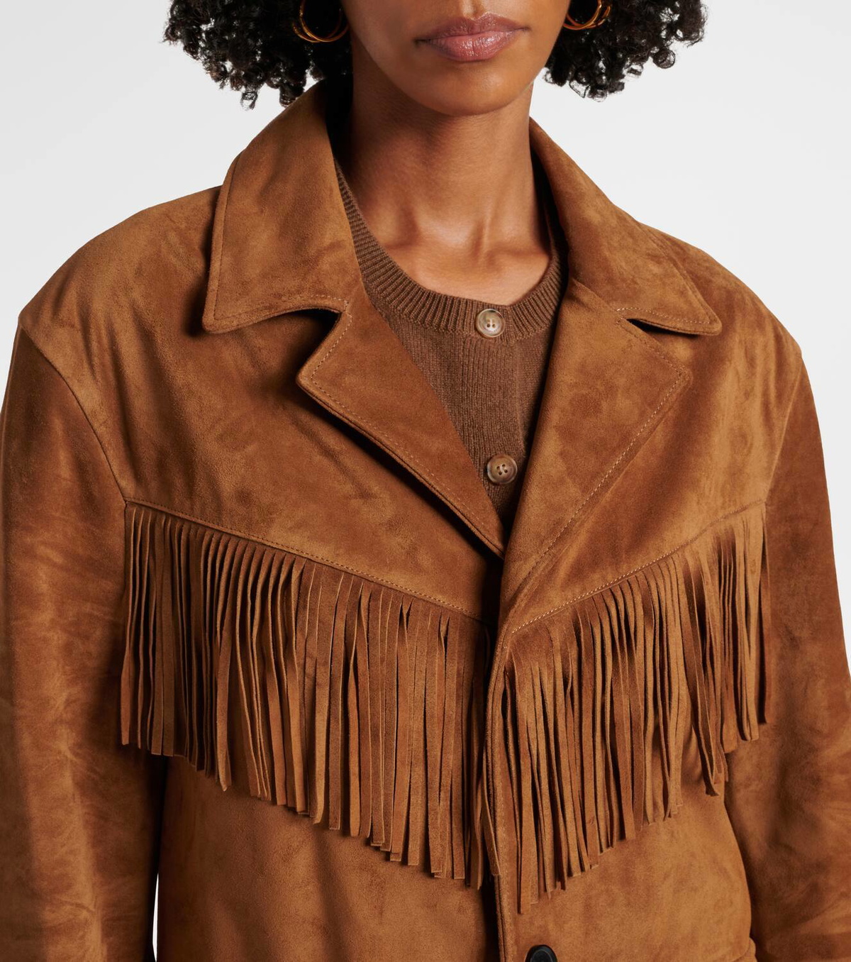 Nili Lotan Maelle fringed suede jacket