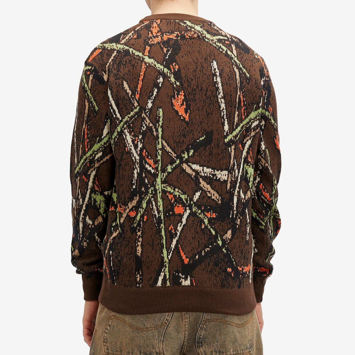 Good Morning Tapes Men's Stick Camo Knit Sweater in Stick/Camo
