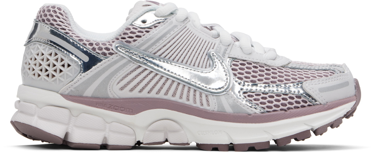 Nike White & Silver Zoom Vomero 5 Sneakers