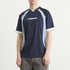 Umbro Men's Panelled Raglan Shirt in Baritone Blue/Brilliant White/Blue Fog
