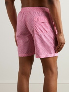 Anderson & Sheppard - Straight-Leg Mid-Length Printed Swim Shorts - Pink