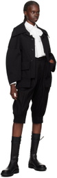 Yohji Yamamoto Black Voluminous Sleeves Denim Blazer