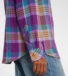 God's True Cashmere Jean's Glade plaid cashmere shirt