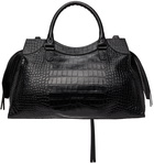 Balenciaga Black Croc Medium Neo Classic Tote