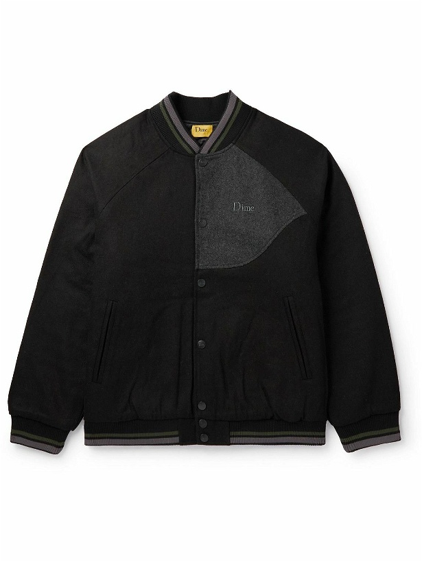 Photo: DIME - Letterman Logo-Embroidered Woven Jacket - Black