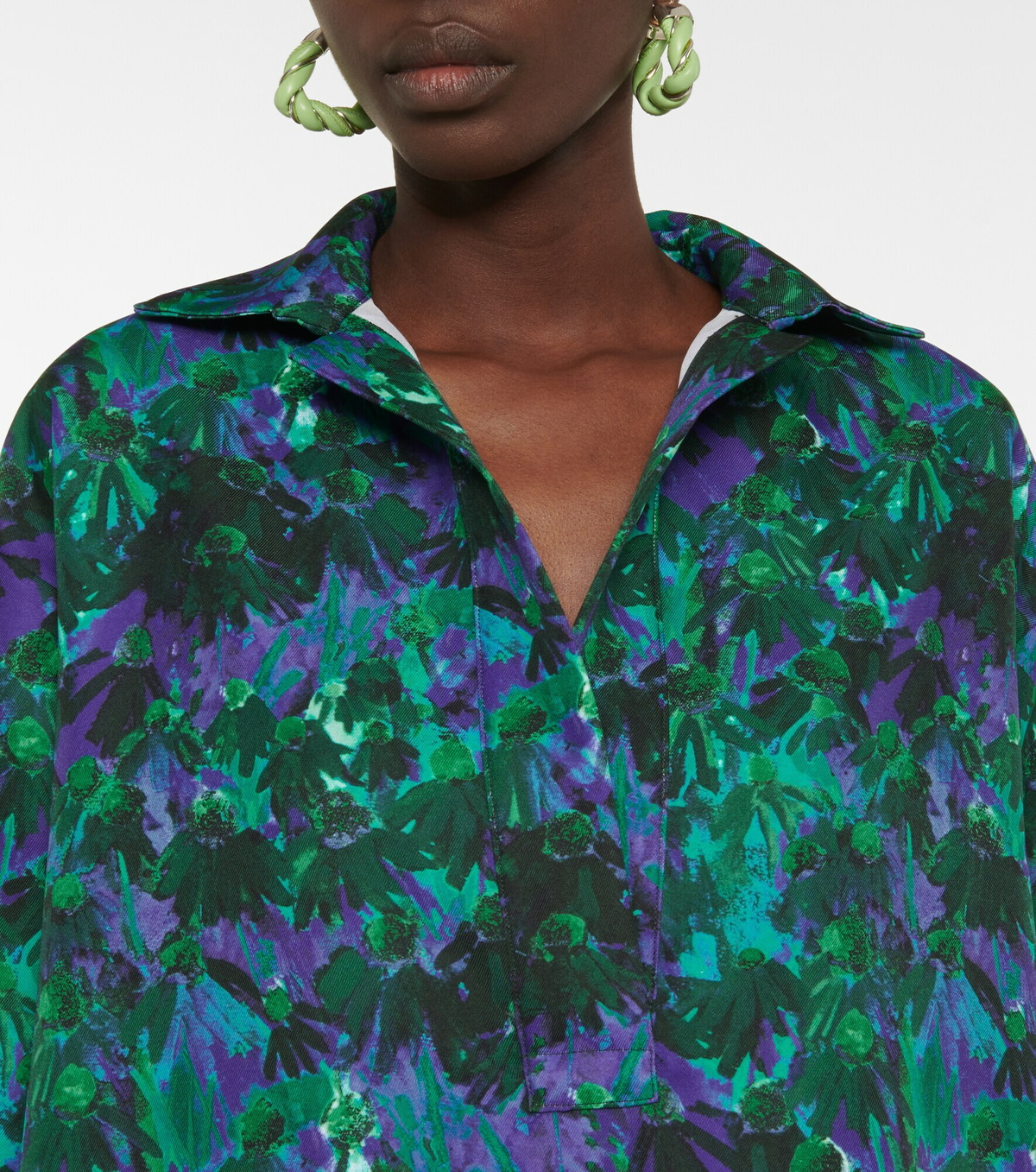 Plan C - Floral twill top