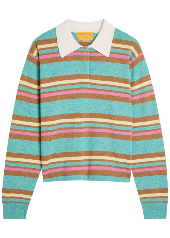 Photo: Guest In Residence Striped Cashmere Polo top Stripe