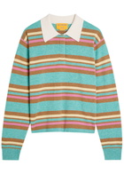 Guest In Residence Striped Cashmere Polo top Stripe