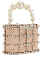 Rosantica Holli Crystal-embellished Satin top Handle bag - Gold - One Size