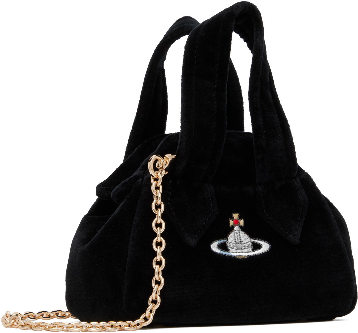 Vivienne Westwood Black Archive Mini Yasmine Bag Vivienne