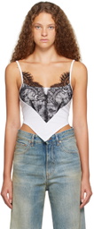 BONBOM White & Black Lace Tank Top