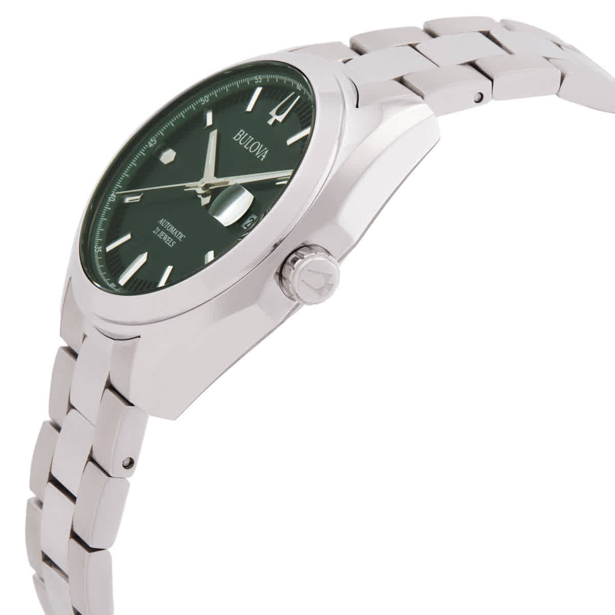 Bulova Surveyor Automatic Green Dial Mens Watch 96B429