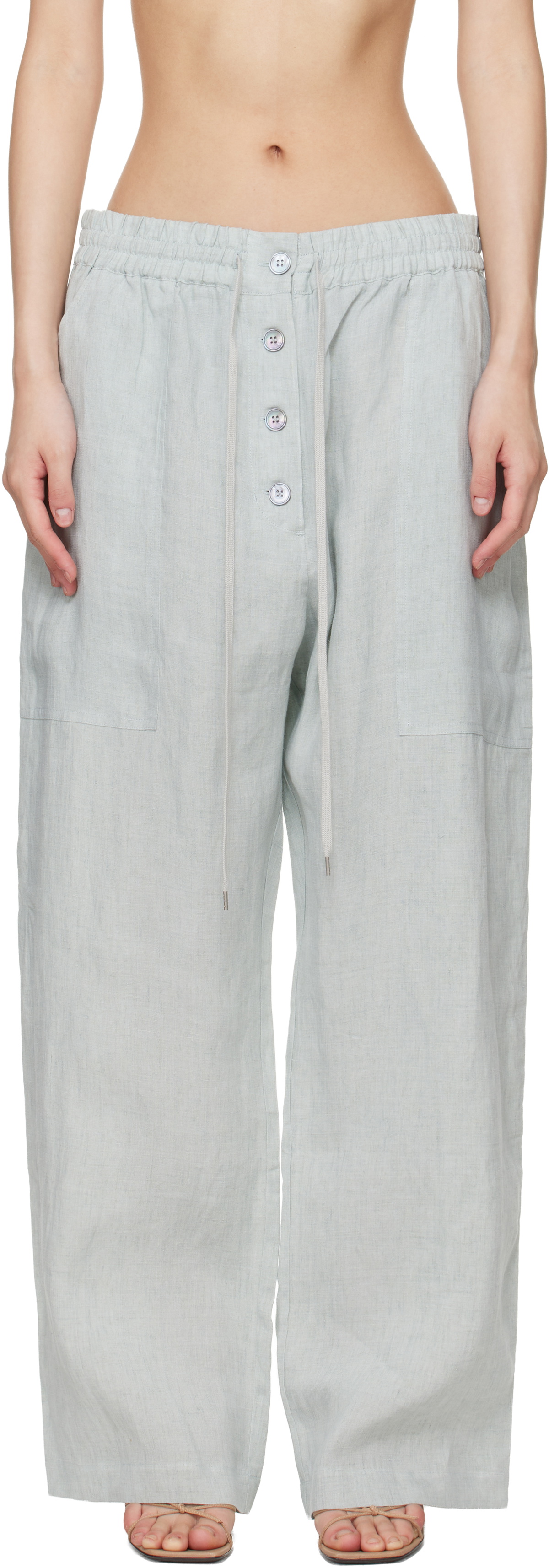 Studio Nicholson Green Attis Trousers