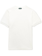 Incotex - Zanone Garment-Dyed Cotton-Terry T-Shirt - White
