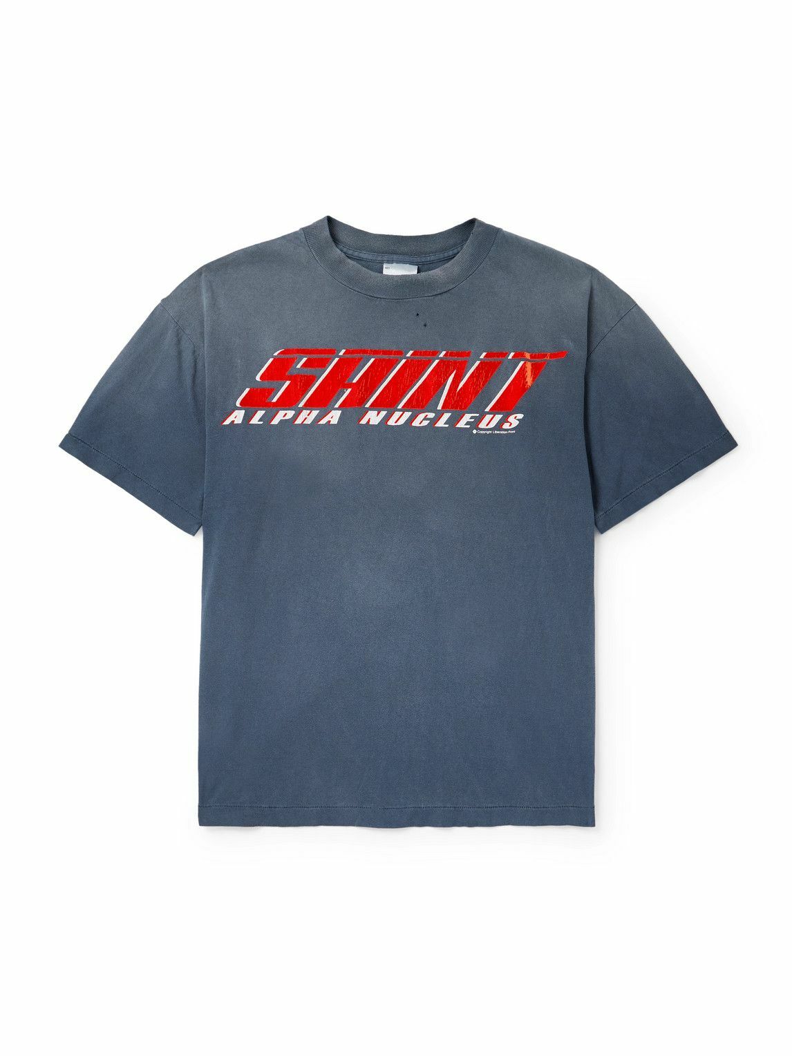 SaintMxxxxxxX PS2 Tシャツ Saint Mxxxxxx PS2 Logo-print Cotton T-shirt Black SAINT Mxxxxxx